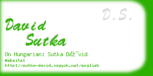 david sutka business card